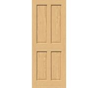 Green & Taylor Traditional Oak 4 Panel Fd30 Fire Door