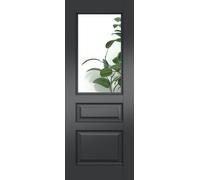 Green & Taylor Tunbridge Black Clear Glass - Prefinished Internal Door