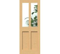 Green & Taylor Victorian Oak Shaker 2 Lite Clear Glass Internal Door