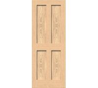 Green & Taylor Victorian Oak Shaker 4 Panel Internal Door