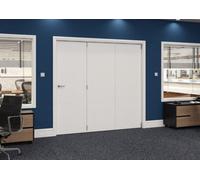 Green & Taylor White Flush Roomfold Internal Bi-Folding Doorset - 2133 X 2060 X 133mm (Wxhxt)