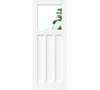 Green & Taylor White Primed 1930S 3 Panel Clear Glass Internal Door