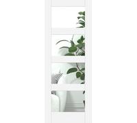 Green & Taylor White Primed Shaker 4 Lite Clear Glass Internal Door