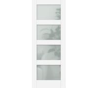 Green & Taylor White Primed Shaker 4 Lite Frosted Glass