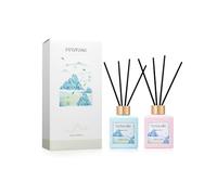 Green Tea Black Tea Scent Diffusers with 16 Black Fiber Sticks,200ml Reed Diffuser for Room Decoration,Last Up 60 Days
