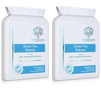 Green Tea Capsules - 12,480mg - 90 Capsules of Premium Extract - Contains Polyphenols, Catechins & EGCG - Powerful Antioxidant for Immune Health - not Green Tea Tablets - Made in UK (Pack of 2)