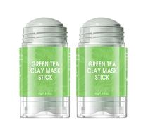 Green Tea Clay Mask Stick,2PCS Blackhead Face Mask for Clogged Pores,Deep Pore Cleansing,Oil Control,Improve Skin Tone,Moisturizing and Nourishing for All Skin Types