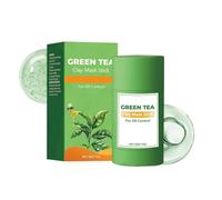 Green Tea Clay Mask Stick, Brightening Green Tea Pore Minimizing Stick, Oil Control & Purifying, Lightweight and Soothing Formula, Suitable for Oily and Combination Skin, Easy to Apply, 30g