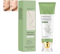 Green Tea Exfoliating Gel, Gentle Face Scrub Exfoliator for Dead Skin Removal, Purifying Herbal Peeling Gel for Deep Pore Cleansing, Brightening Facial Exfoliant for Smooth Glowing Skin (1pcs)