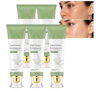 Green Tea Exfoliating Peeling Gel, Gentle Facial, Deep Pore Cleansing, Dead Skin Exfoliation, Natural Cellulose Peeling, Purifying Moisturizing Gel, Gentle Facial Scrub, All Skin Types (5pcs)