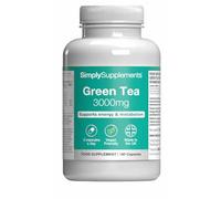 Green Tea Extract 3000mg with Vitamins B1, B2 & Chromium | 180 Capsules | B1 & B2 support energy metabolism | B2 contributes to protect cells from oxidative stress | 2 months' supply | UK made