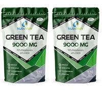 Green Tea Extract Supplement 9000mg maintaining a Healthy Metabolism, Cardiovascular System, and Immune System, Perfect for Weight Loss, Slimming Aid, & Detox | 120 Capsules (Pack of 2)