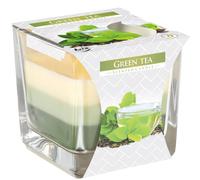 (Green Tea) Layered Tri-Coloured Double Wick Scented Candle