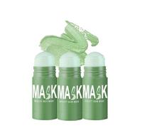 Green Tea Mask, Green Tea Mask Stick, Green Tea Deep Cleanse Mask, Blackhead Remover with Green Tea Extract for All Skin Types (3pcs)