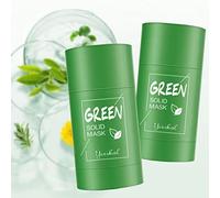 Green Tea Mask Stick Pack of 2 Green Tea Purifying Clay Stick Mask Oil Control Face Mask Blackhead Remover Mask Cream Wipe Stripes Moisturizes Controls Oil Acne-clearing Beauty Unisex