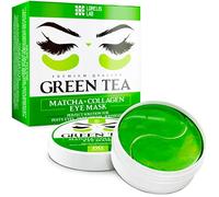 Green Tea Matcha Under-Eye Patches with Collagen and Hyaluronic Acid - Hydrating Under-Eye Mask for Dark Circles and Puffiness - Anti-Aging and Anti-Wrinkle Effect (Unscented)