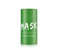 Green Tea Purifying Clay Stick Mask, Moisturizes and Controls The Oil, Oil Control Anti-Acne Eggplant Solid Fine, Blackhead Remover, Improves Texture of The Skin