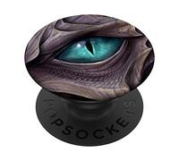 Green Teal Dragon Eye Gift For Fantasy Dragon Lovers PopSockets PopGrip: Swappable Grip for Phones & Tablets