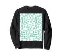 Green Teal Polka Dot Abstract Circles Pattern Sweatshirt