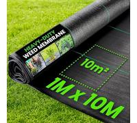 Green Thumbz 1M X 10M Weed Control Membrane Barrier Fabric - Heavy Duty Weed Membrane, Garden Membrane, Weed Control Fabric