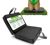 Green Thumbz Foldable Memory Foam Kneeling Pad With Handle - Portable Black Cushion For Gardening, Yoga, Cleaning, Work, Repairs & Exercise