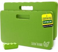 Green Thumbz Green 2 Pack Portable Garden Kneeler Padded Foam Kneeling Pad