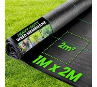 Green Thumbz Heavy Duty Weed Control Fabric - 1m x 2m in Black Green Thumbz Black