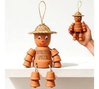 Green Thumbz Terracotta Flower Pot Men Clay Planters Garden Décor Gift Set