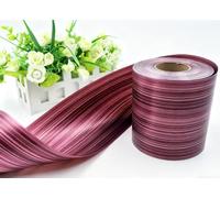 Green Ti Leaf Ribbon 4" x 50 Yard Poly Floral Craft Decoration Satin Waterproof Ribbon for Indoor Outdoor Wrap Florist, Holiday Decorating, Wedding Bouquet, Art Crafts etc (Wine Red)