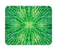 Green Tie Dye Pattern 05-3 Office & School Mouse Mat, Jersey Fabric Mouse Pad with Non-Slip Rubber Base