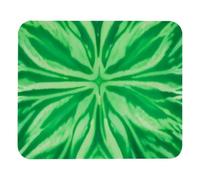 Green Tie Dye Pattern 05-6 Office & School Mouse Mat, Jersey Fabric Mouse Pad with Non-Slip Rubber Base