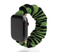 Green Tiger Stripe Camouflage Compatible with IWatch Series Watch Strap Fashion Scrunchies Stretchy