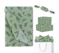 Green Tissue Paper, 20 Sheets 50 x 35cm Sage Green Leaf Tissue Wrapping Paper for Gift Wrapping DIY Crafts Birthday Wedding Baby Shower Supplies