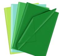 Green Tissue Paper 35 x 50cm, 100 Sheets Assorted 4 Green Tissue Paper Bulk for Gift Bags Wrapping Gifts Crafts Packing Birthday Wedding Baby Shower Saint Patrick's Day Christmas Party All Occasions