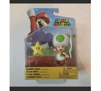 Green Toad With Super Star New Super Mario Toy Figure Character Nintendo Jakks