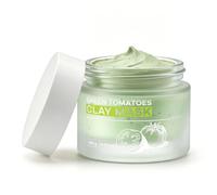 Green Tomato Clay Mask, Face Cleanser, Korean Gree-n Tomat-o Cla-y Mas-k, Pore Dirty Clearing Removes, Deep Cleansing Pore Purifying，1