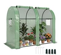 Green Tomato Greenhouse 185X94X150Cm With 2 Roll-Up Doors Outsunny