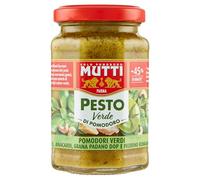 3X Mutti Pesto Verde Pomodori Verdi Grünes Tomatenpesto Pasta Sauce 100% Italian Tomato 180g Glass jar with Cashew Nuts, Grana Padano and Pecorino Romano