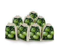Green Tomatoes Image 8 PCS Muslin Bags with Drawstring Sachet Bags Empty Small Cotton Drawstring Bag Muslin Reusable & Washable Cotton Bag for Herb Spice Candy Soap Jewelry Wedding Gift Pouches