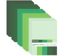 Green Tones Cardstock - 100 Sheets 5 Colours Green Cardstock A4 250gsm/92lb Heavy Weight for Printer, Card Making, DIY Crafts, Scrapbooking