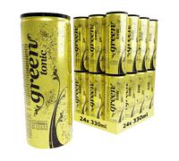 Green Tonic Water Cans 24 Pack, Slimline Tonic, No Aspartame, No Sugar, No Calories, Tonic Water for Gin and Mixer - Bulk Pack of 24 Cans x 330