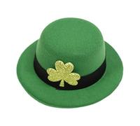 Green Top Hat - 13.5x13.5x6cm Irish Holiday Caps Accessory, St Patricks Day Party Hat, Decorative Role Costume Accessory, Festive Headwear | Fun St Patrick Celebration Outfit for Adults Men Women