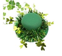 Green Top Hat - Irish Holiday Caps Accessory | St. Patrick's Green Top Hat | Child Christmas Mistletoe Costume Headcap | Dress-up Costume For Parties Favor And Tree Topper Accessory