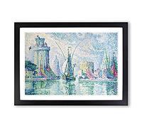 Green Towers Rochelle by Paul Signac Framed Print | A2 Black Framed Wall Art | Ready to Hang | Modern Nature Picture | Living Room Bedroom Lounge Office