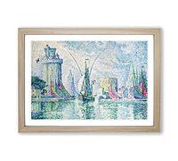 Green Towers Rochelle by Paul Signac Framed Print | A2 Oak Framed Wall Art | Ready to Hang | Modern Nature Picture | Living Room Bedroom Lounge Office