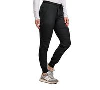 Green Town Women's Medical Nursing Jogger Scrub Pant GT Performance-Black-Large