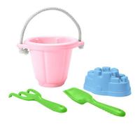 Bigjigs Toys Green Toys 4 Piece Sand Play Set - Pink Bucket, Pink