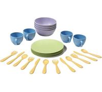 Green Toys Dish Set | Made in the USA from 100% Recycled Plastic, Dishwasher Safe, No BPA, Phthalates or PVC, Encourages Creative Play