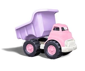 Green Toys Dump Truck Pink | Made in the USA from 100% Recycled Plastic, No BPA, Phthalates or PVC, Encourages Creative & Imaginative Play