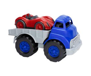 Green Toys Flatbed Truck Vehicle with Race Car BPA Free 100% Recycled